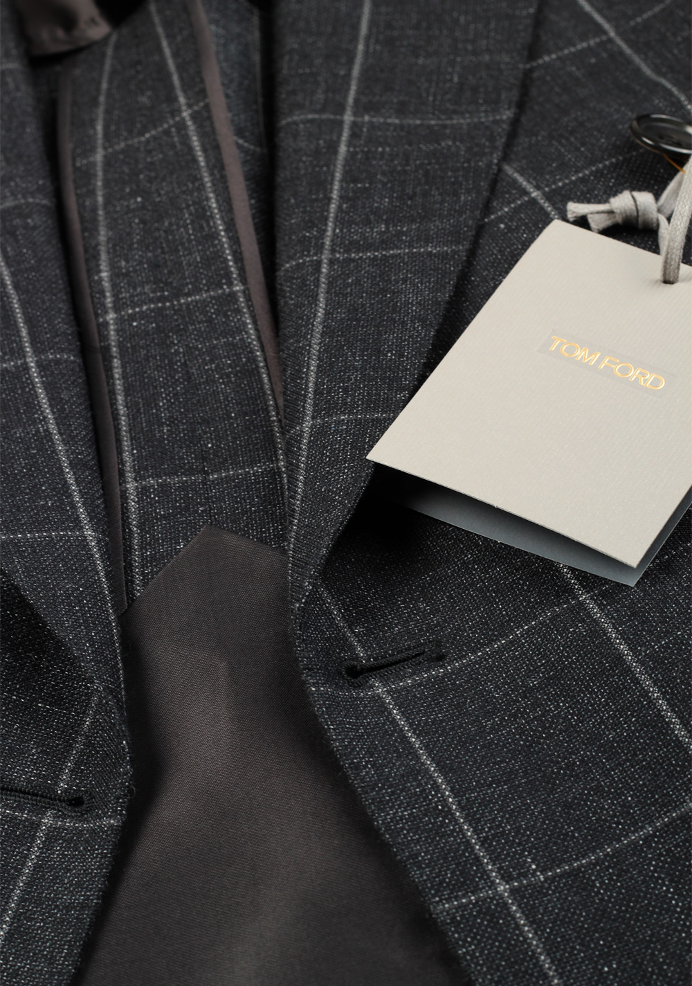 TOM FORD Double Breasted Suit Size 48 / 38R U.S. Wool Linen Silk | Costume Limité