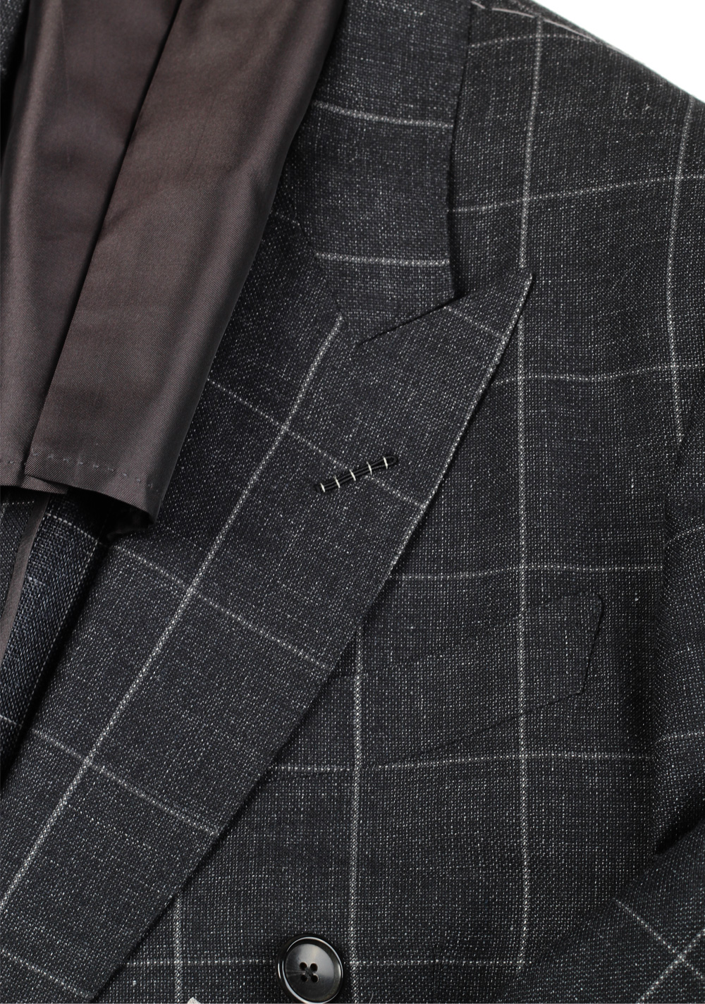 TOM FORD Double Breasted Suit Size 48 / 38R . Wool Linen Silk | Costume  Limité
