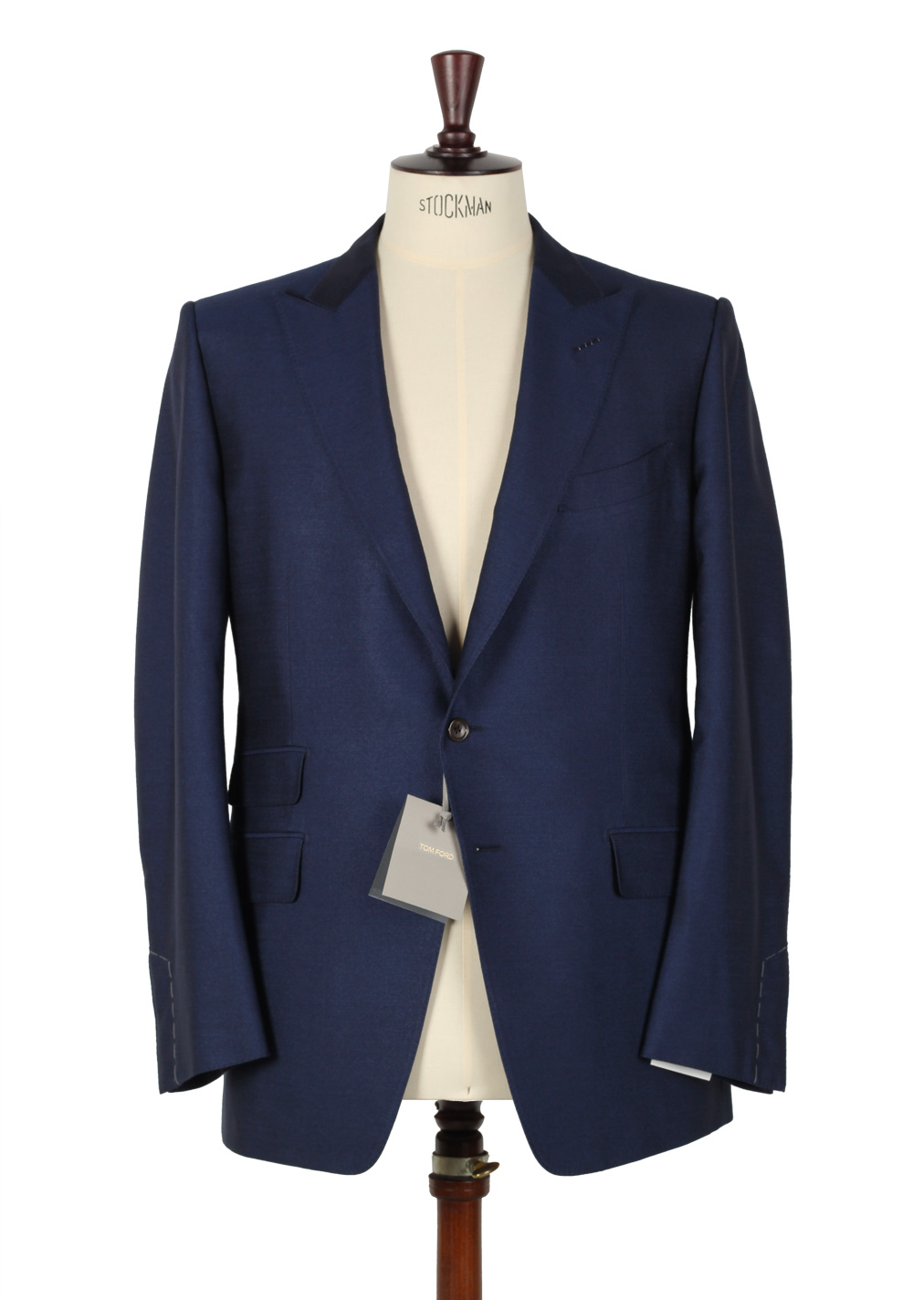 TOM FORD Azure Blue Sport Coat Size 56 / 46R . 100% Silk Fit A |