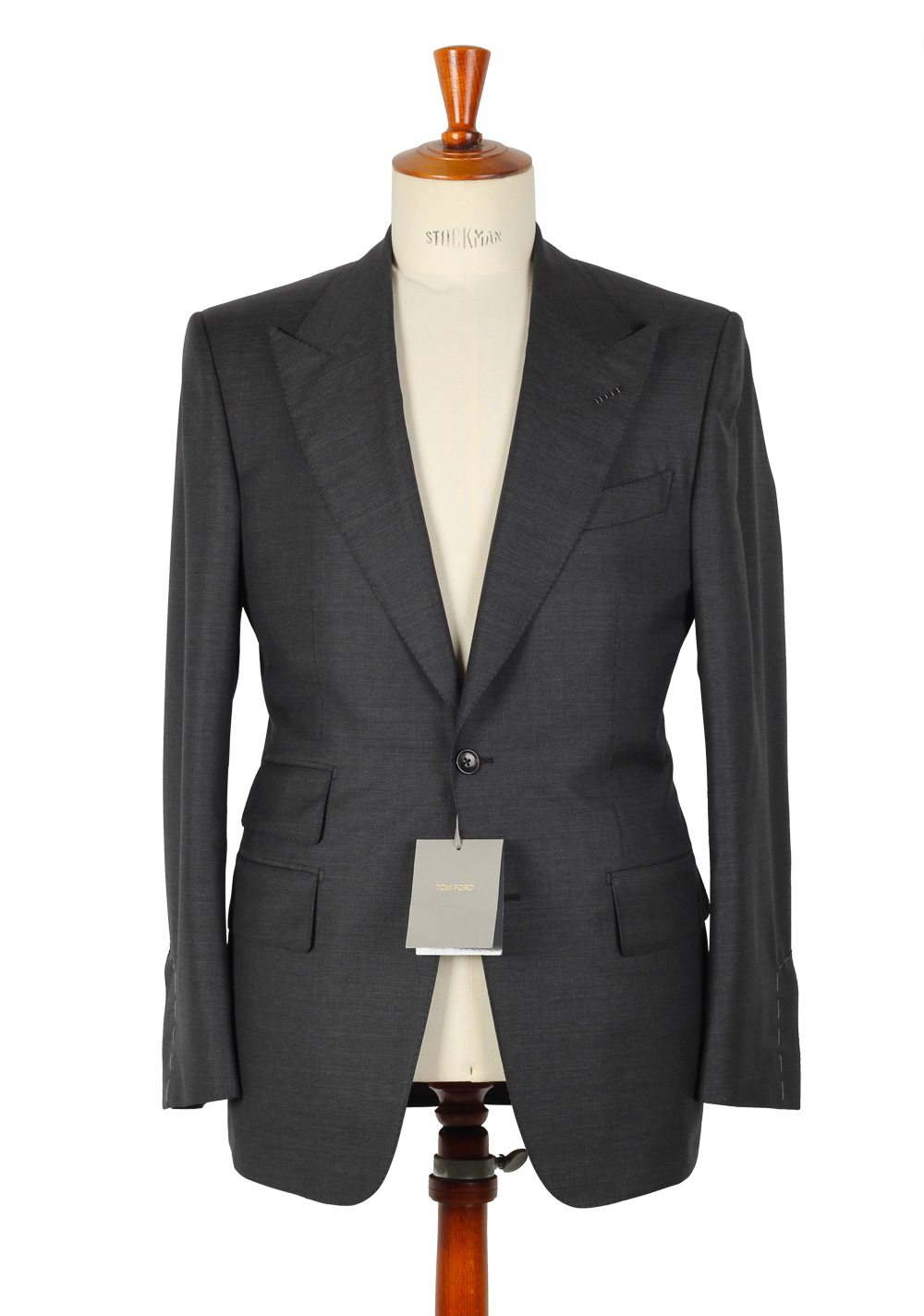 TOM FORD Gray Suit Size 48 / 38R U.S. Wool Fit A | Costume Limité