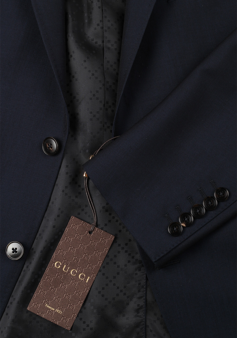 Gucci Navy Suit Size 50 / 40R U.S. Wool Mohair | Costume Limité