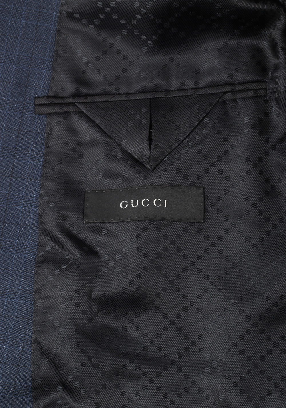 Gucci Navy Suit Size 52 / 42R U.S. Wool Silk | Costume Limité