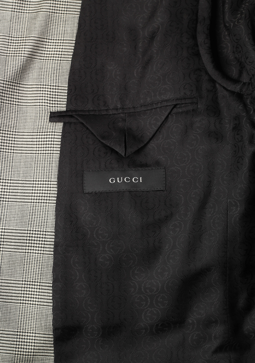 Gucci Navy Suit Size 52 / 42R U.S. Checked | Costume Limité