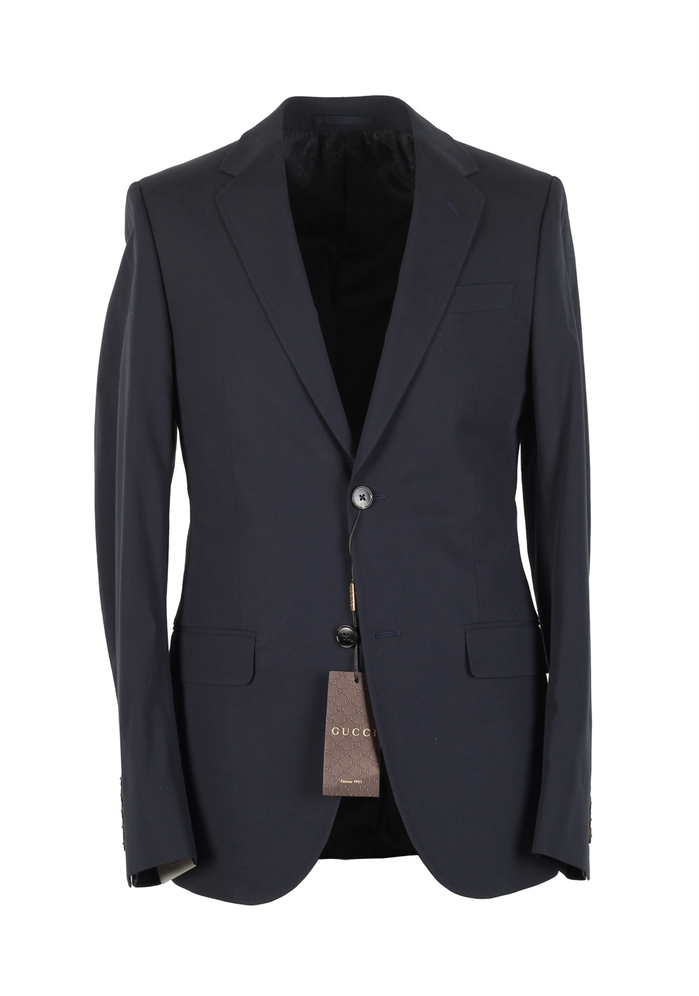 Gucci Navy Suit Size 44 / 34R U.S. Cotton | Costume Limité