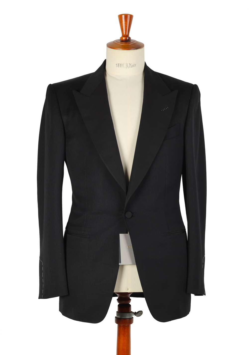 TOM FORD Black Tuxedo Suit Smoking Size 48 / 38R U.S. Base A | Costume Limité