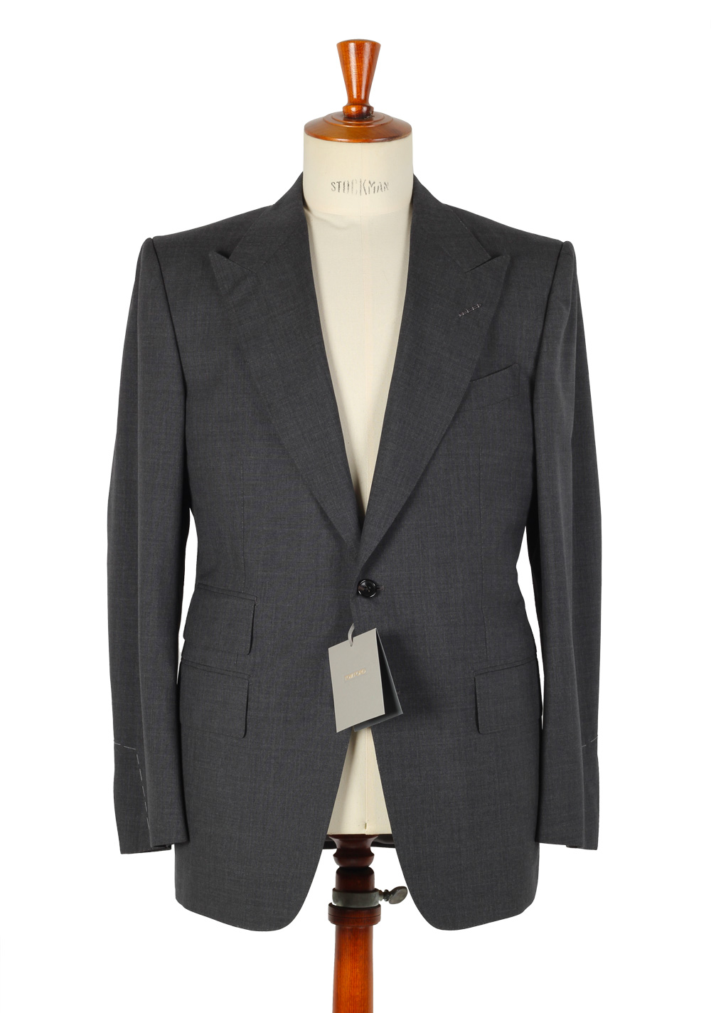 TOM FORD Gray Suit Size 50 / 40R U.S. Wool Fit A | Costume Limité