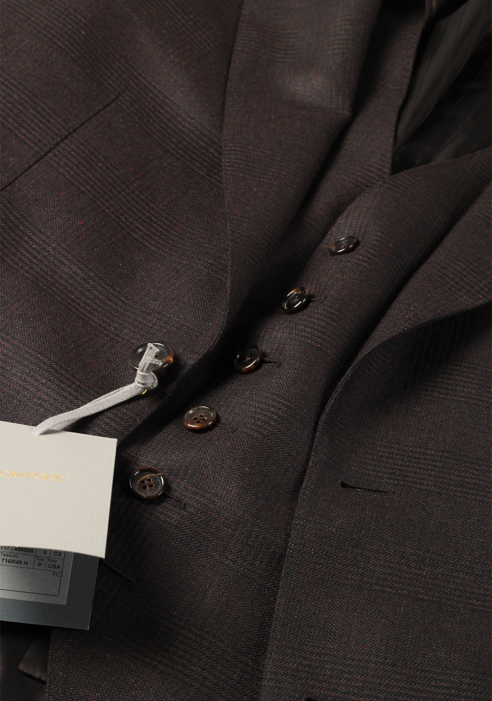 TOM FORD Windsor Brown 3 Piece Suit Size 50 / 40R U.S. Mohair Silk Wool Fit A | Costume Limité