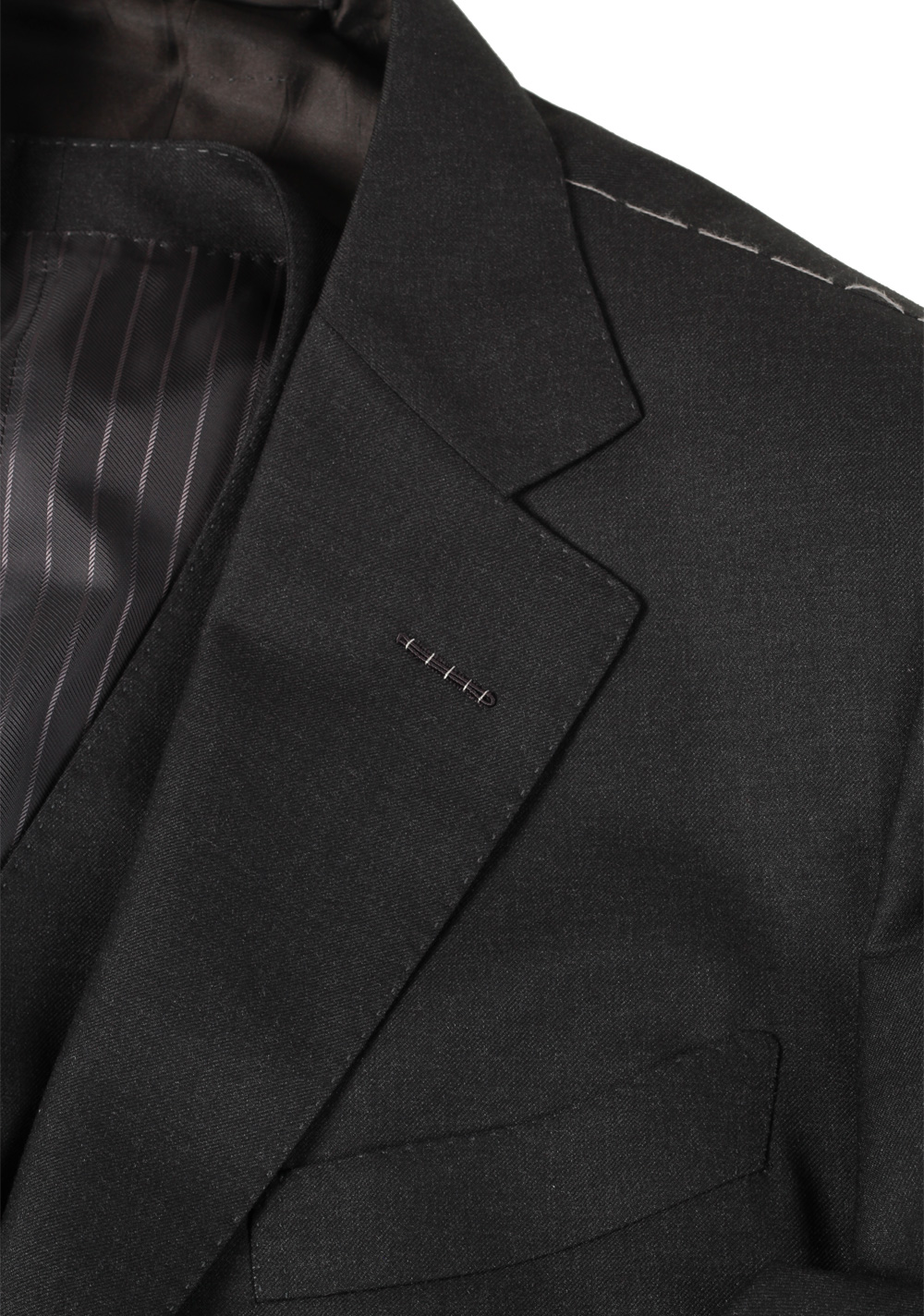 TOM FORD Charcoal 3 Piece Suit Size 50 / 40R U.S. Wool Base B | Costume Limité