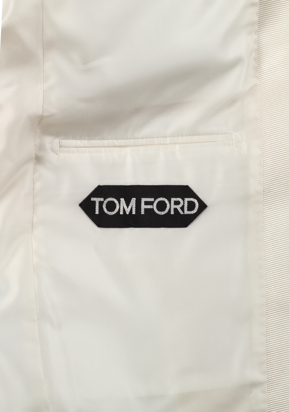 TOM FORD Off White James Bond Spectre Sport Coat Tuxedo Dinner Jacket Size 48 / 38R U.S. Fit A | Costume Limité