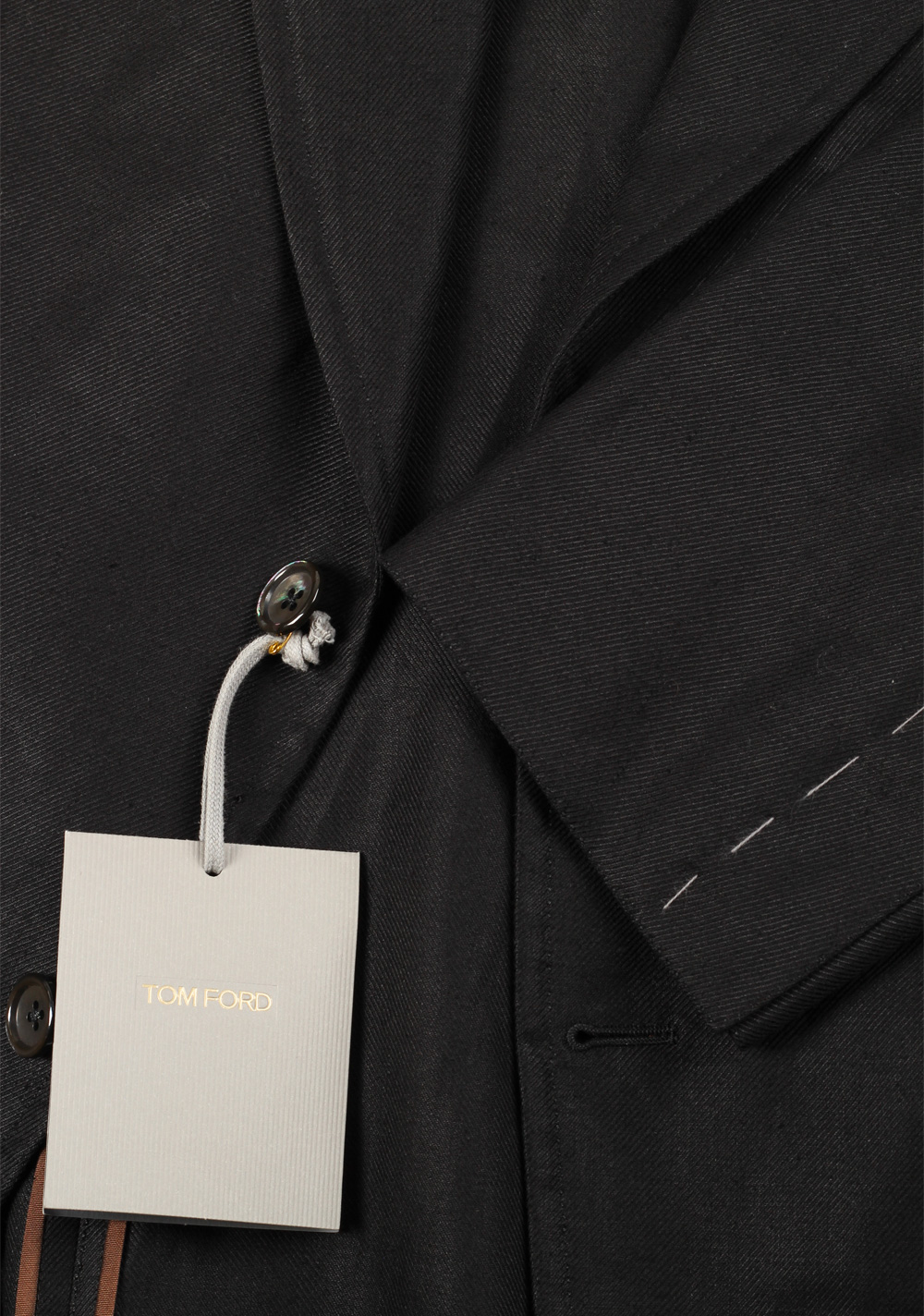 TOM FORD Spencer Black Sport Coat Size 56 / 46R U.S. Linen Base D ...