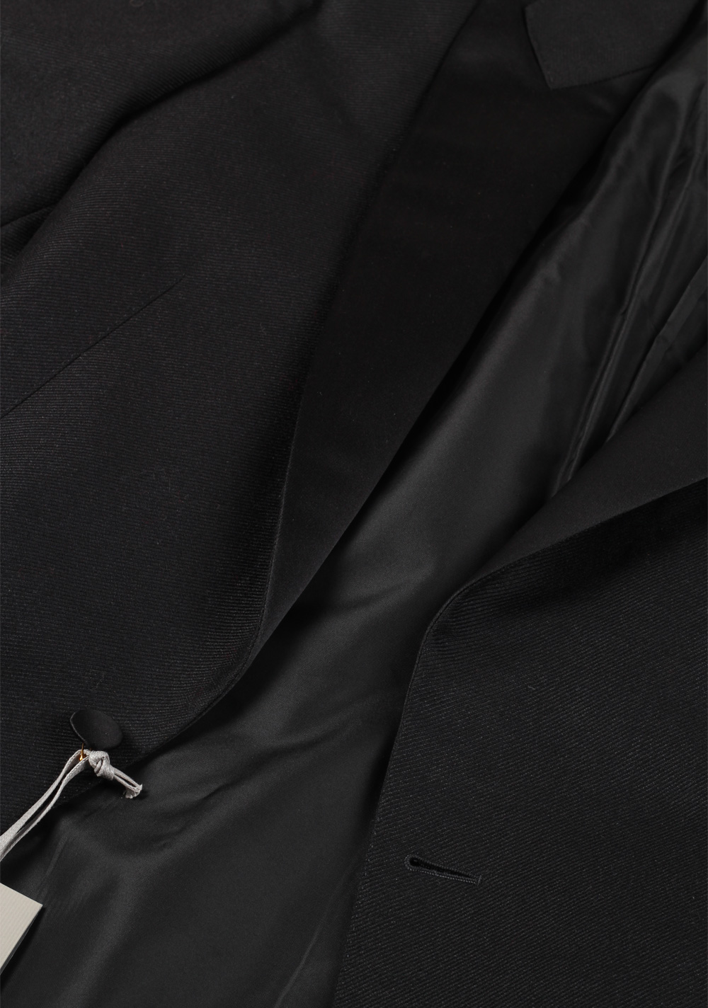 TOM FORD Black Tuxedo Suit Size 48 / 38R U.S. Base V Cashmere Mohair Silk | Costume Limité