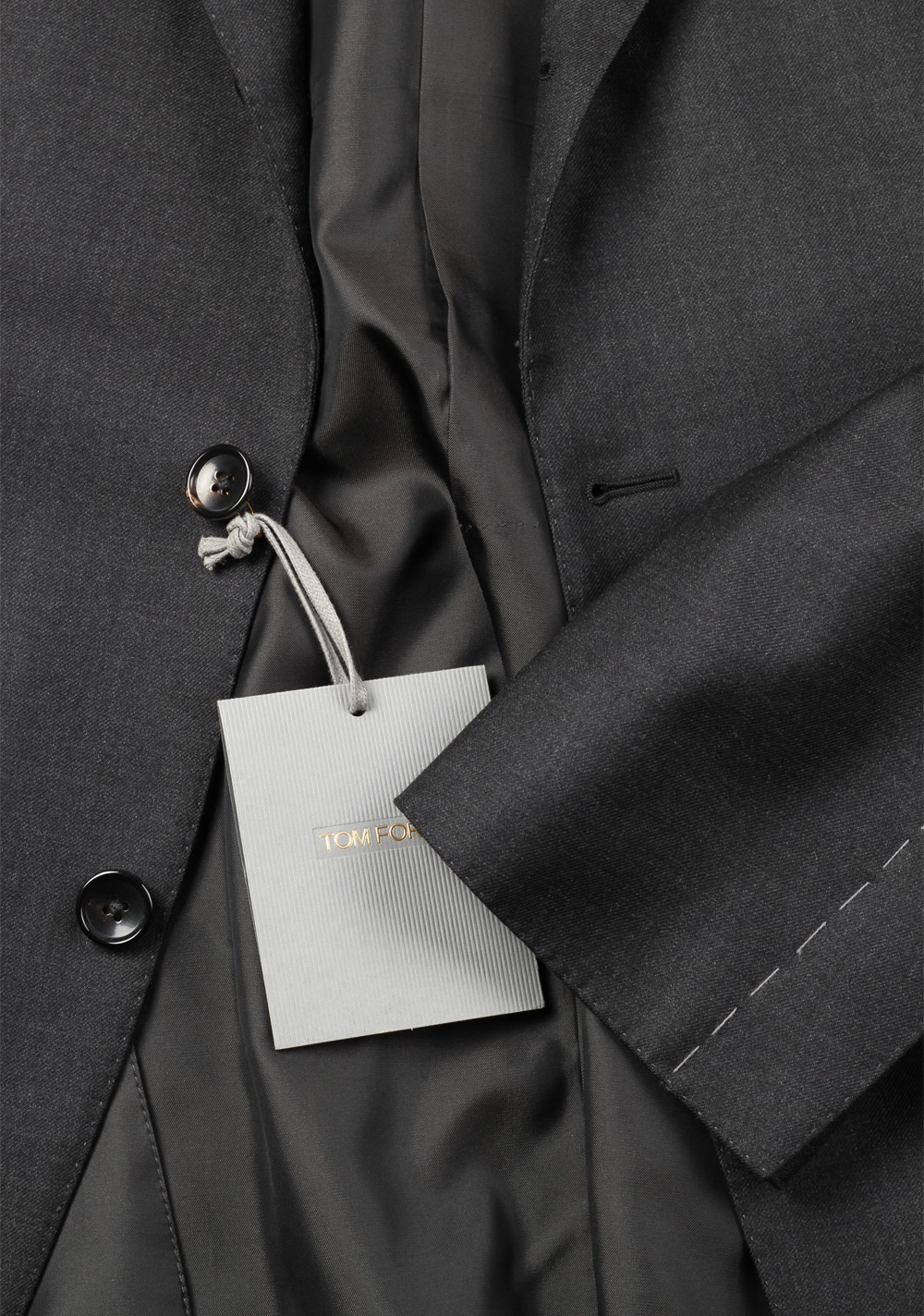 TOM FORD Regency Solid Gray Suit Size 50 / 40R U.S. Wool Base B ...