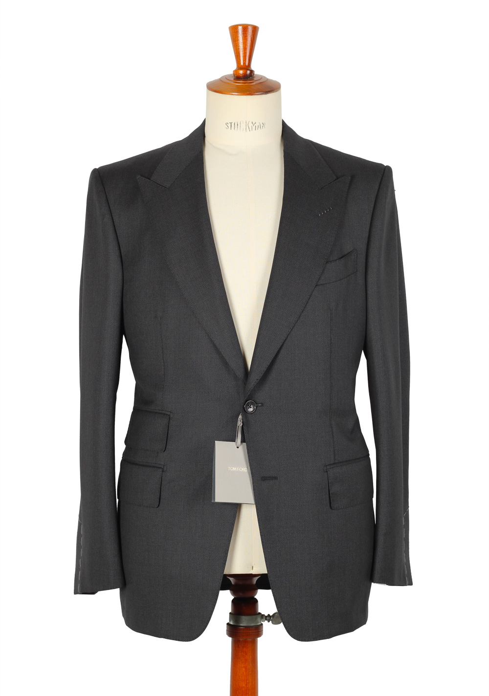 TOM FORD Windsor Birdseye Gray Suit Size 50 / 40R U.S. Wool Fit A ...