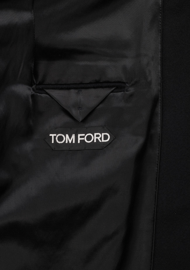 TOM FORD Navy Over Coat Size 54 / 44R U.S. Outerwear Wool | Costume Limité