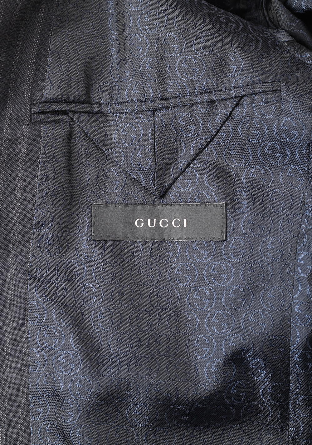 Gucci Navy Suit Size 46 / 36R U.S. Wool | Costume Limité