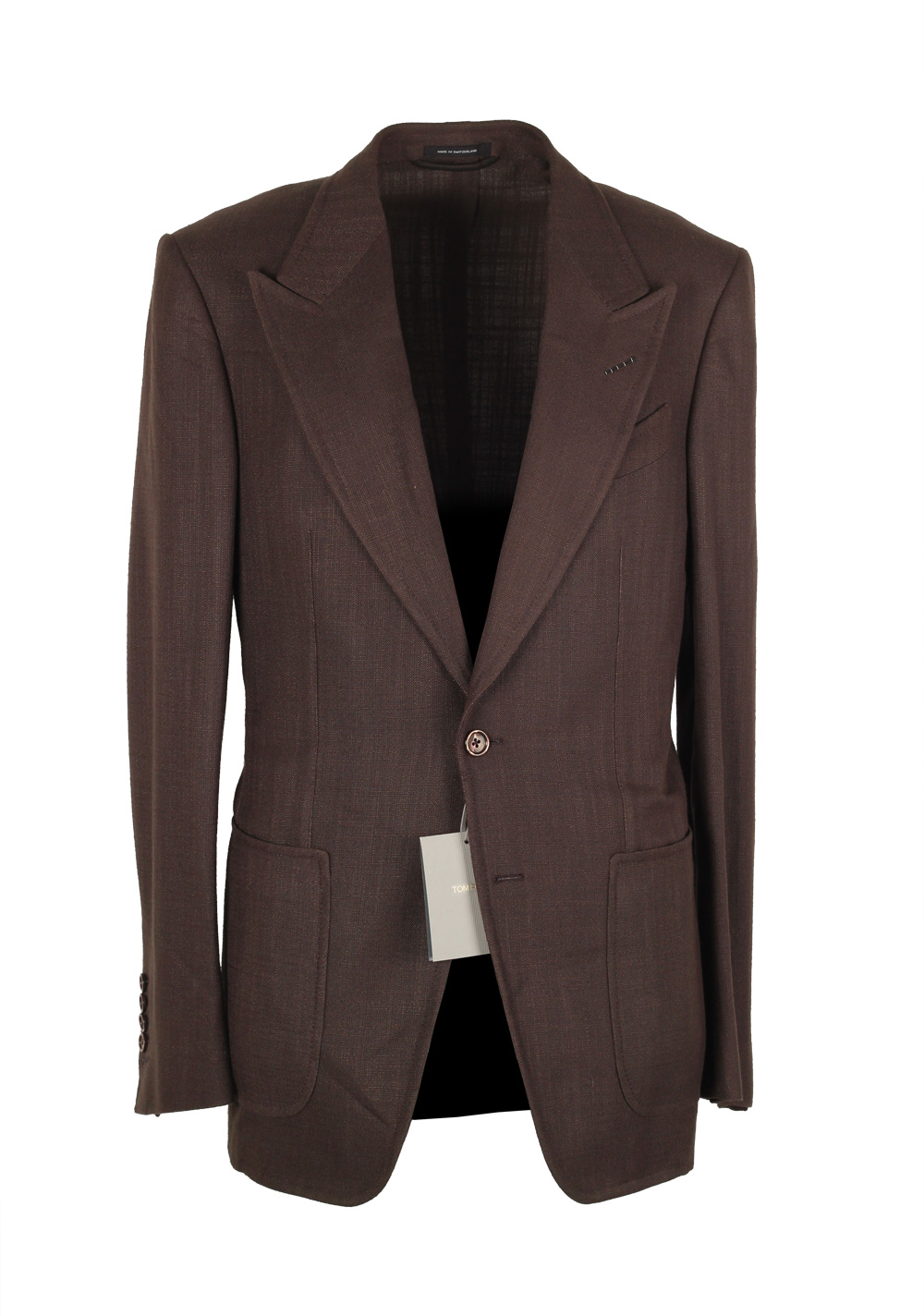 TOM FORD Shelton Brown Suit Size 46 / 36R U.S. In Rayon | Costume Limité