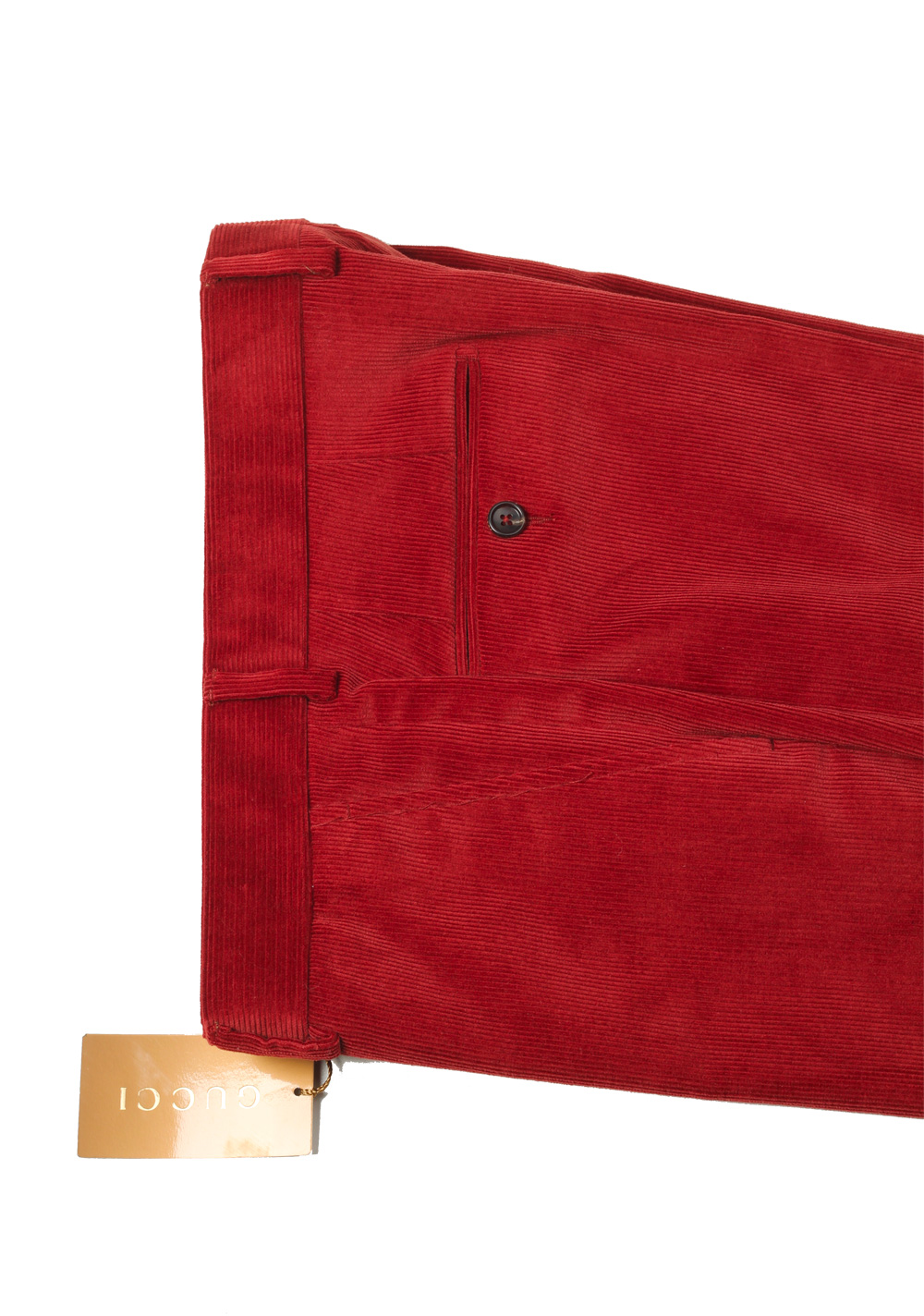 Gucci Red Corduroy Suit Size 54L / 44L U.S. In Cotton | Costume Limité