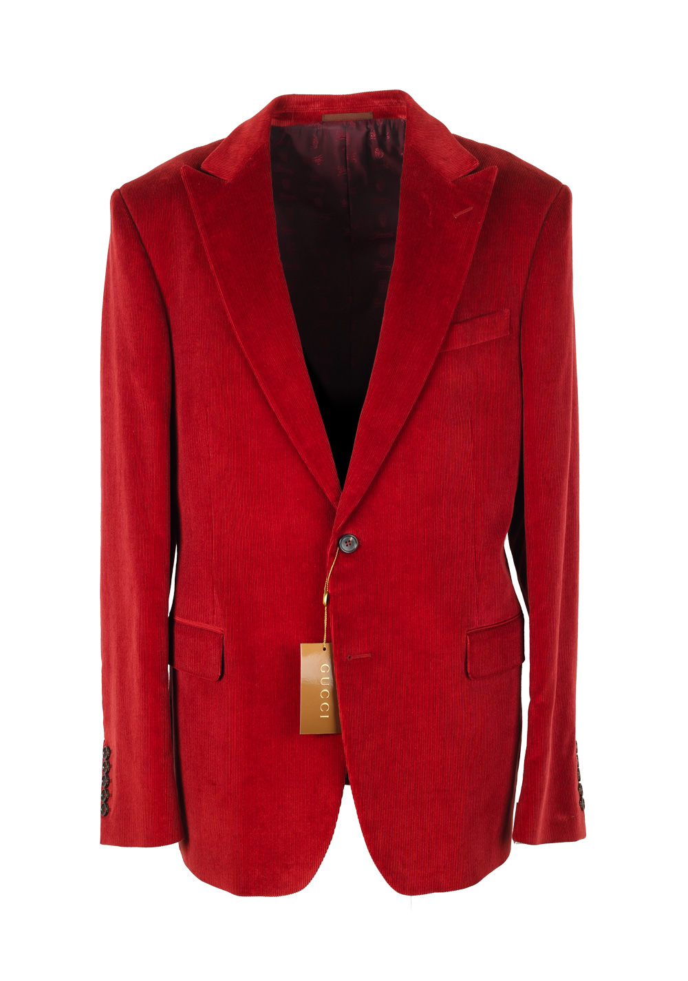 red corduroy suit