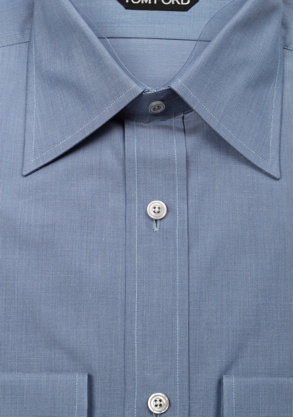 TOM FORD Solid Blue Dress Shirt Size 40 / 15,75 U.S. | Costume Limité