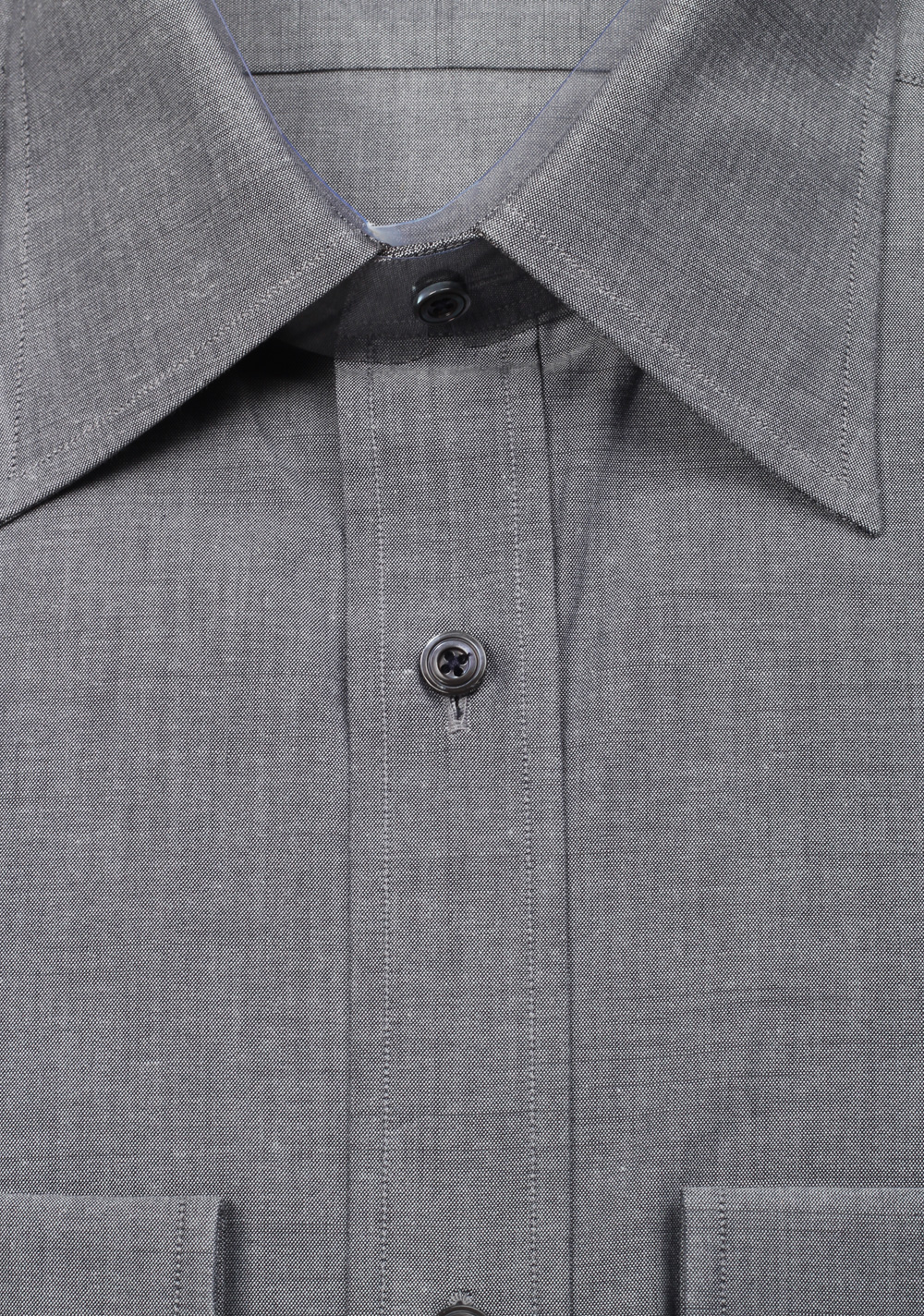 TOM FORD Solid Gray Dress Shirt Size 40 / 15,75 U.S. | Costume Limité