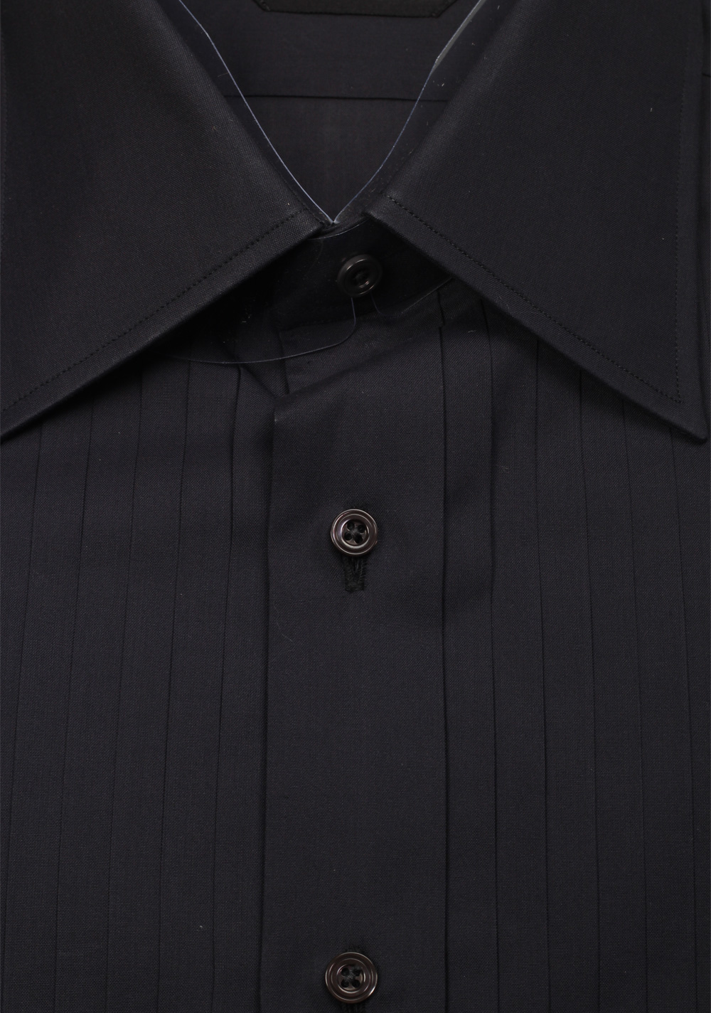 TOM FORD Solid Black Tuxedo Shirt Size 40 / 15,75 U.S. | Costume Limité