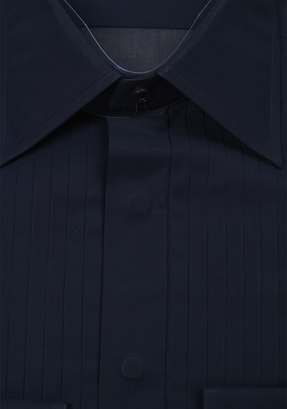 TOM FORD Solid Navy Tuxedo Shirt Size 40 / 15,75 U.S. | Costume Limité