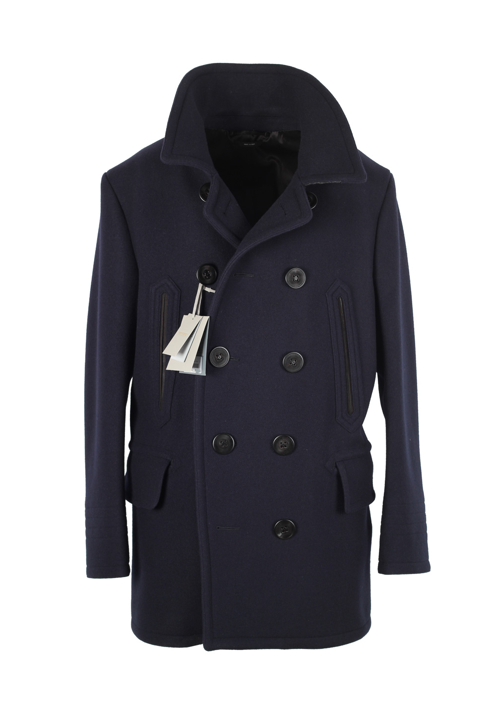 TOM FORD Navy Pea Coat Size 56 / 46R U.S. Outerwear | Costume Limité