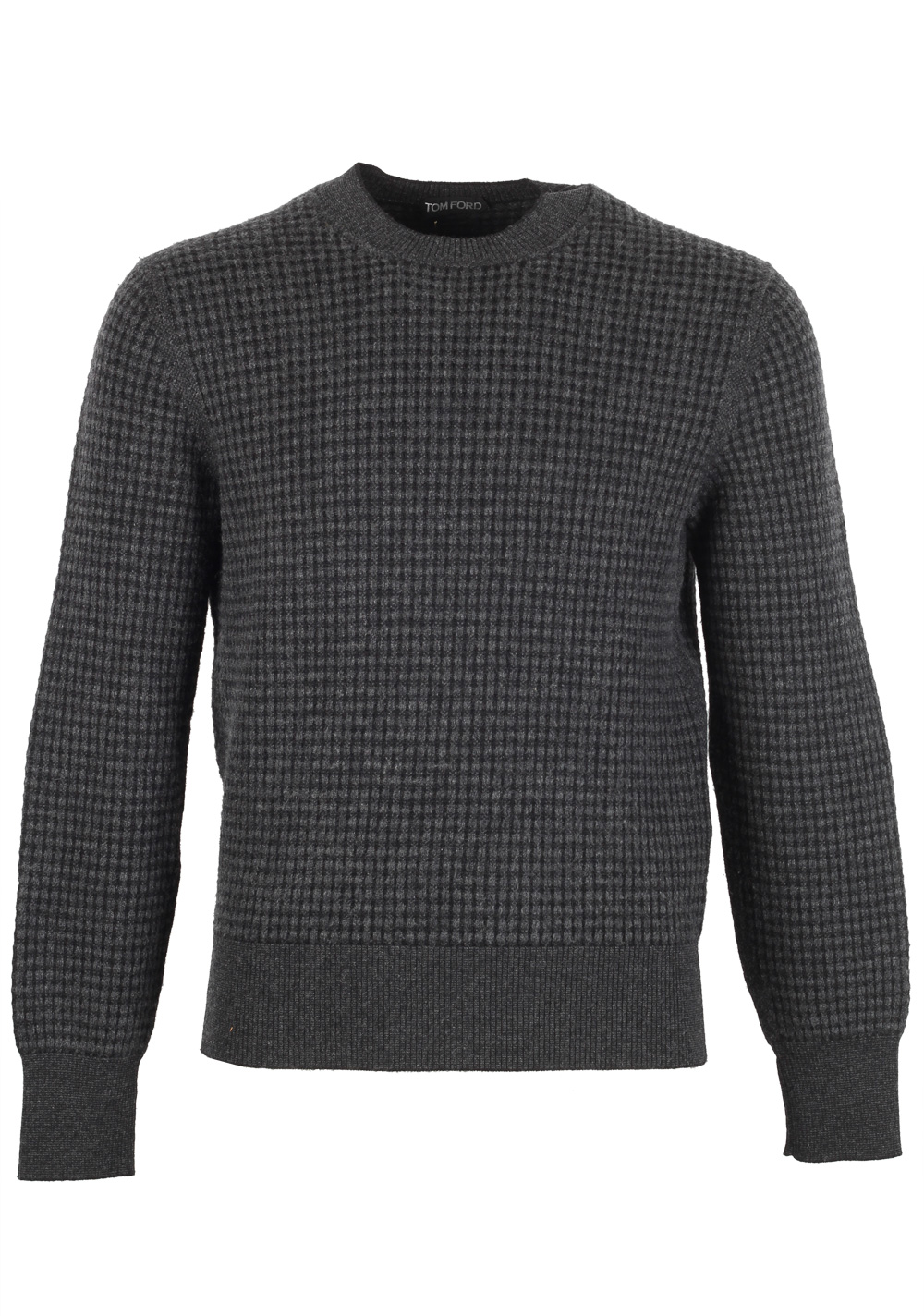 TOM FORD Gray Crew Neck Sweater Size 48 / 38R U.S. In Wool Cashmere ...