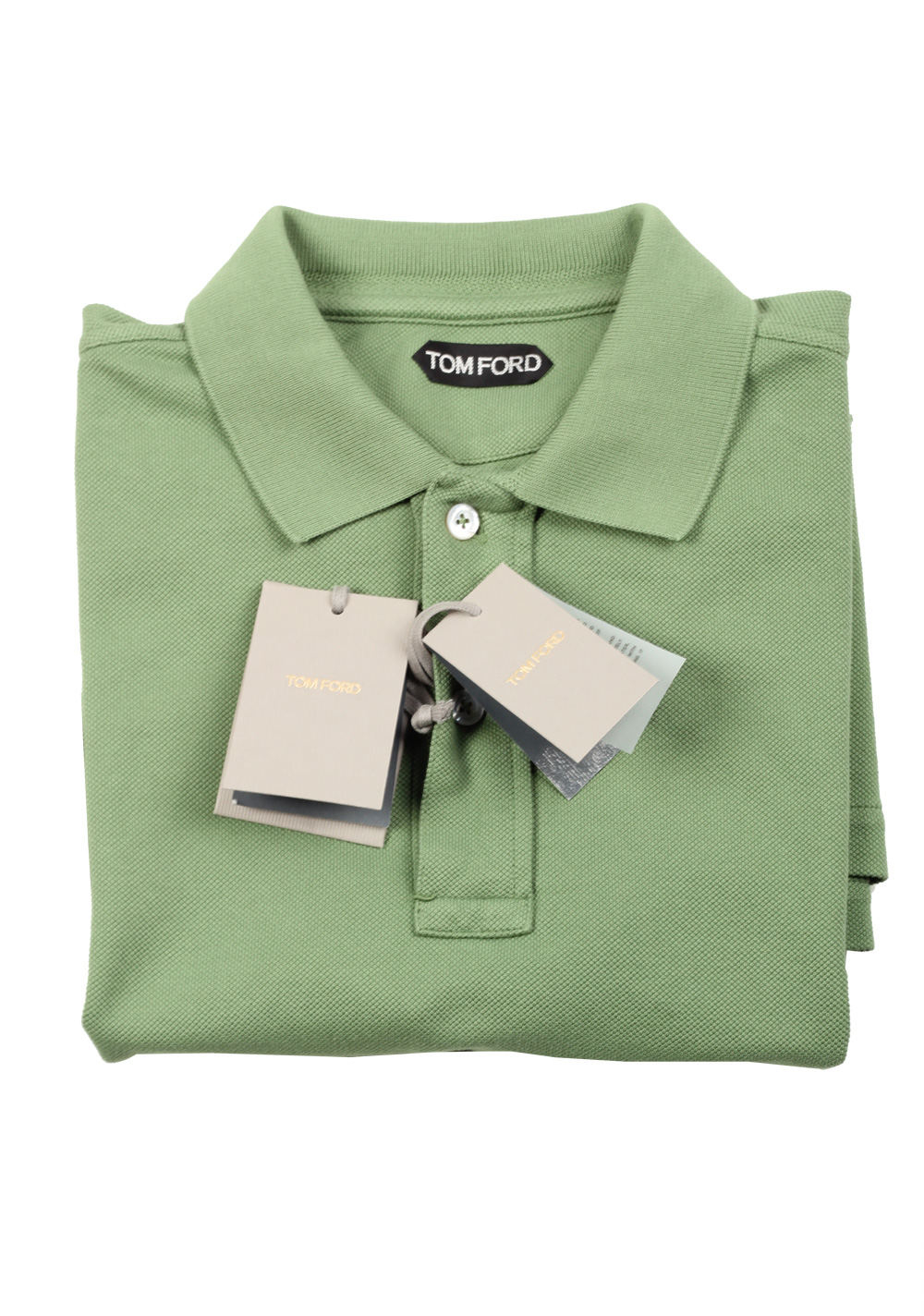 TOM FORD Green Short Sleeve Polo Shirt Size 50 / 40R U.S. | Costume Limité