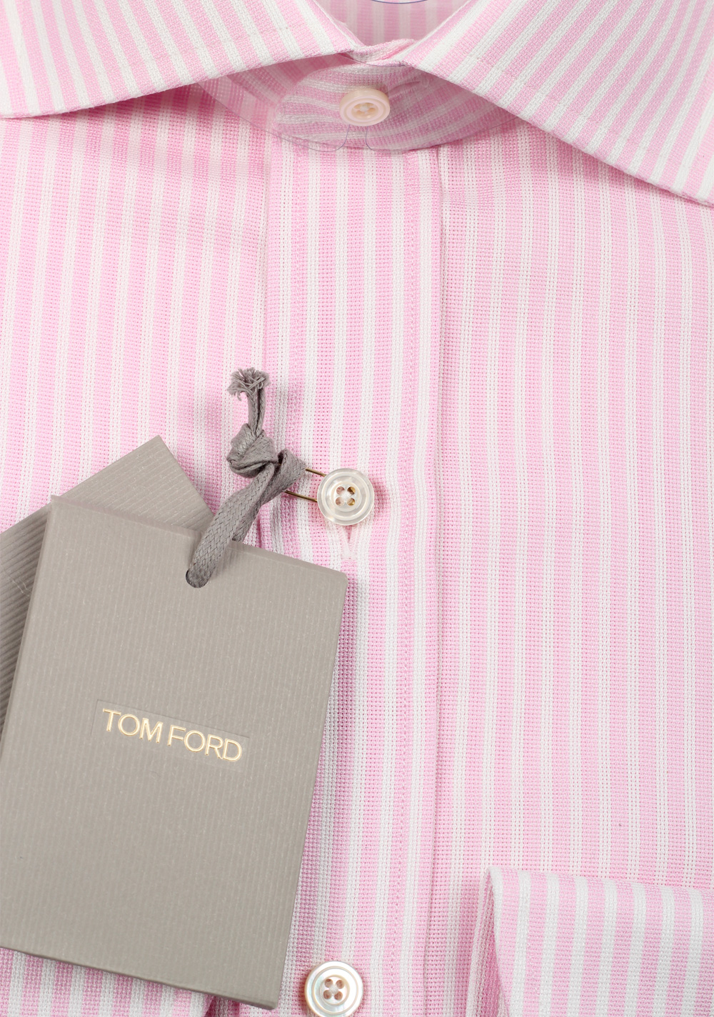 TOM FORD Striped White Pink Dress Shirt Size 40 / 15,75 . | Costume  Limité