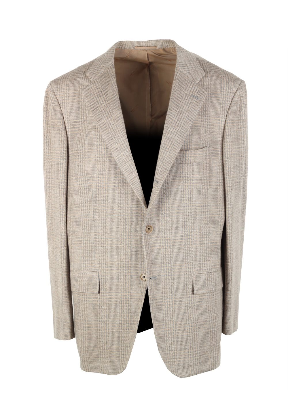Kiton Checked Gray Sport Coat Size 56 / 46R U.S. In Cashmere Blend ...