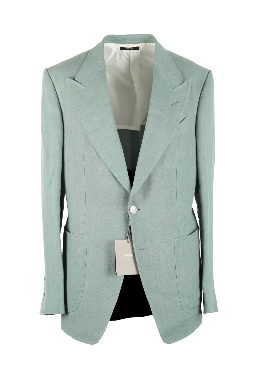 TOM FORD Shelton Mint Suit Size 48 / 38R . In Linen | Costume Limité