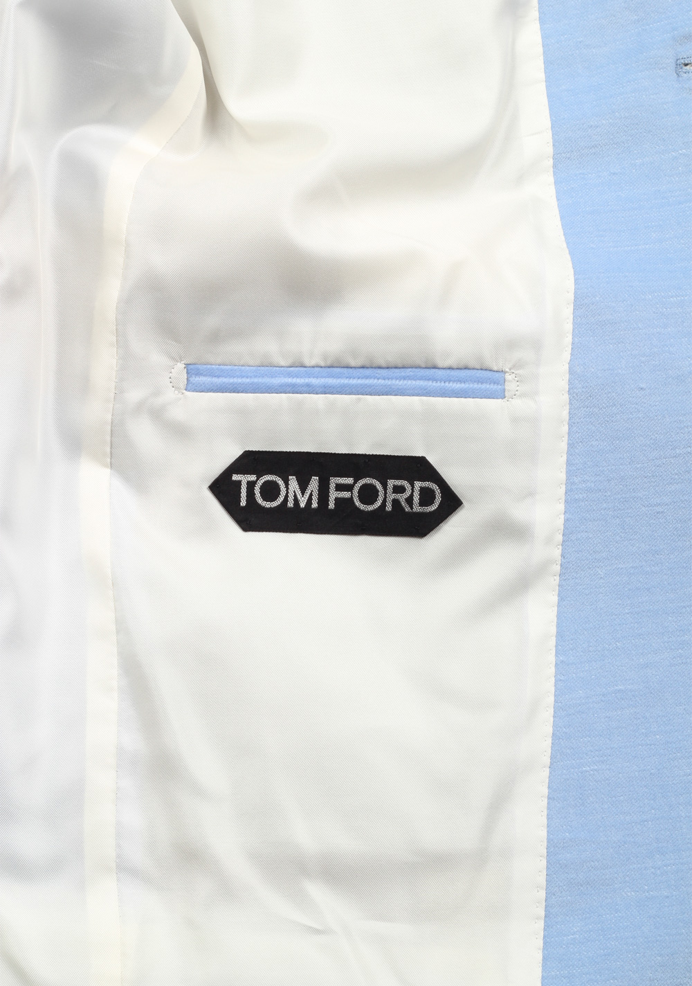 TOM FORD Shelton Blue Velvet Suit Size 48 / 38R U.S. In Cotton Linen | Costume Limité