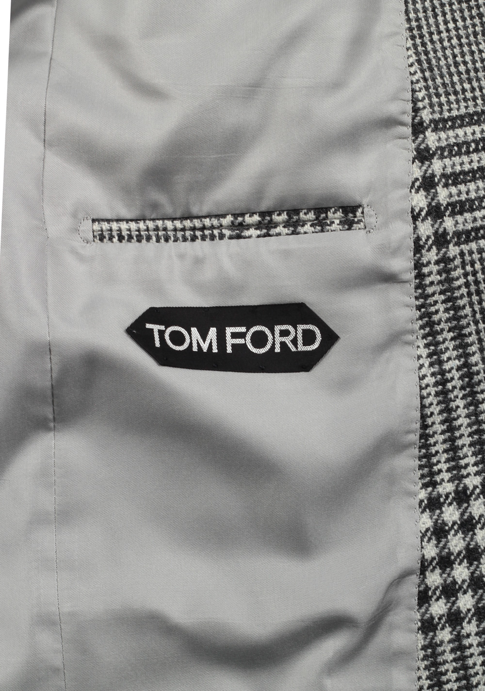 TOM FORD Windsor Checked Gray Suit Size 46 / 36R U.S. Wool Cashmere Fit ...