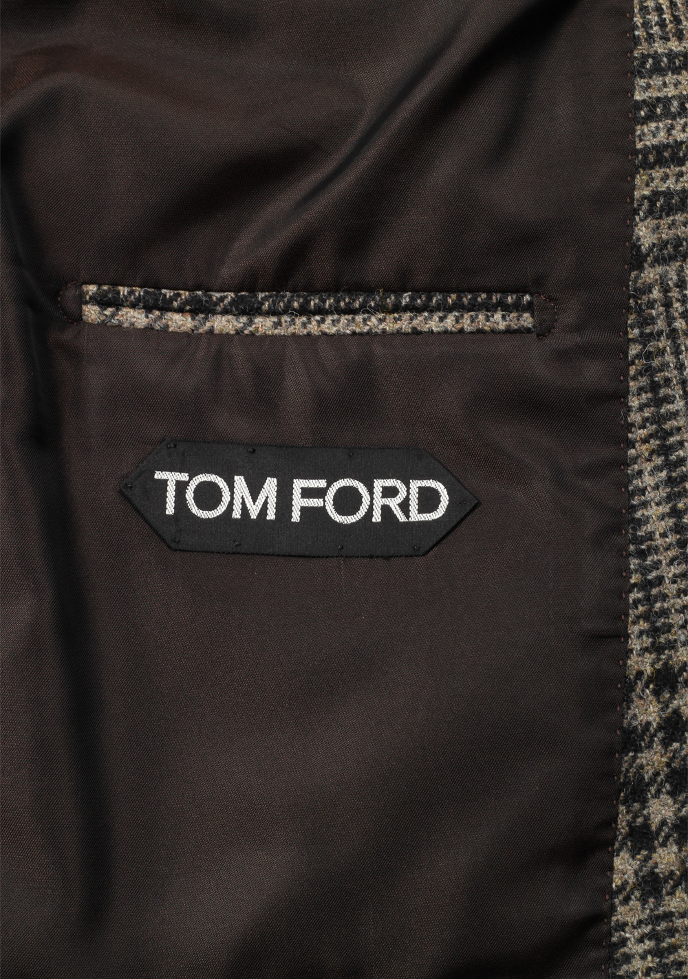 TOM FORD Shelton Checked Brown Sport Coat Size 50 / 40R U.S. In Wool Cashmere | Costume Limité