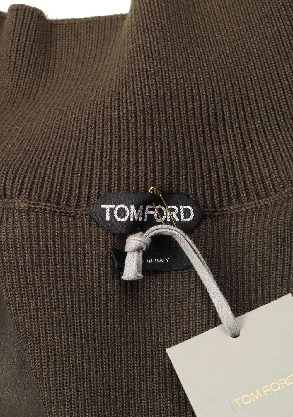 TOM FORD Brown Suede Zipper Cardigan Size 52 / 42R U.S. In Wool | Costume Limité