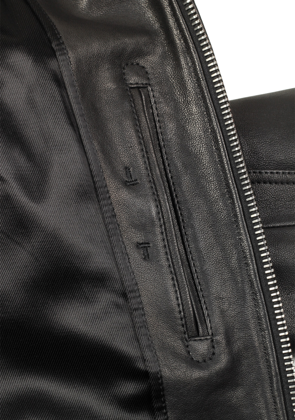 TOM FORD Black Leather Biker Coat Jacket Size 50 / 40R U.S. Outerwear ...
