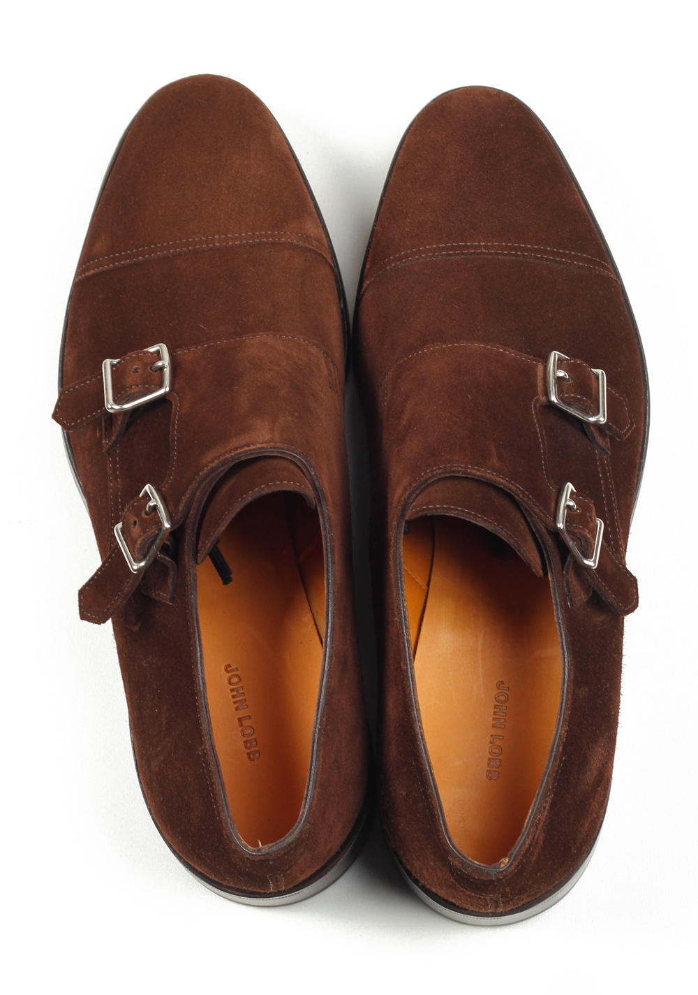 John Lobb William Brown Double Monk Strap Shoes Size 7,5 UK / 8,5 U.S ...