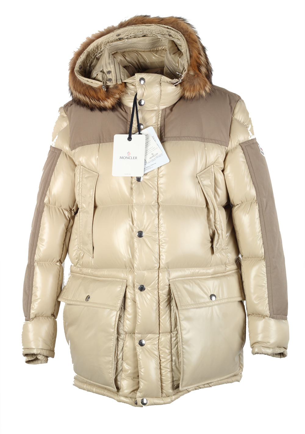 Moncler Beige Frey Down Quilted Jacket Coat Size 5 / XL / 54 / 44 U.S. | Costume Limité