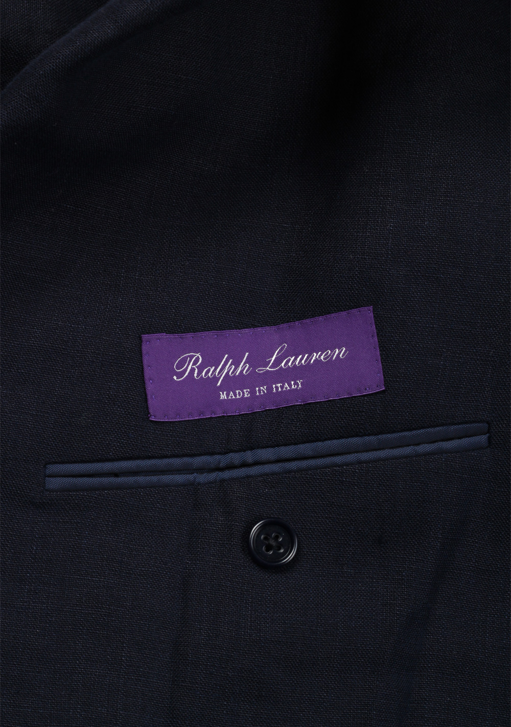 Ralph Lauren Purple Label Blue Sport Coat Size 52 / 42R . In Linen |  Costume Limité