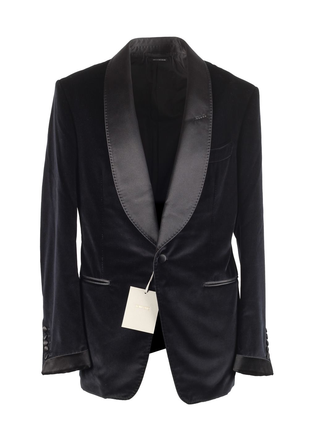 TOM FORD Shelton Black Velvet Tuxedo Dinner Jacket Size 48 / 38R U.S ...