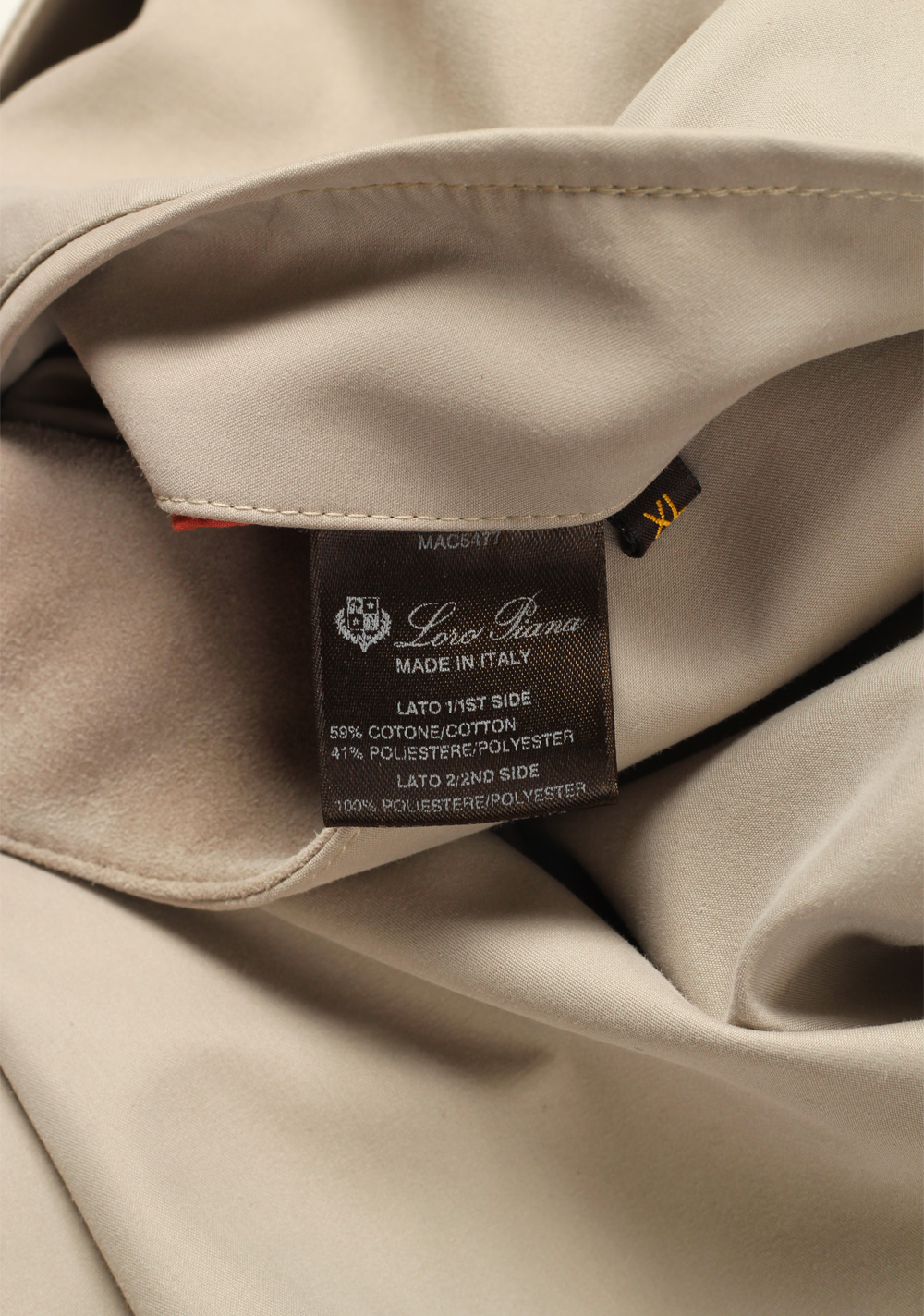 Loro Piana Beige Storm System Rain Coat Size XL / 54 / 44R U.S. | Costume Limité