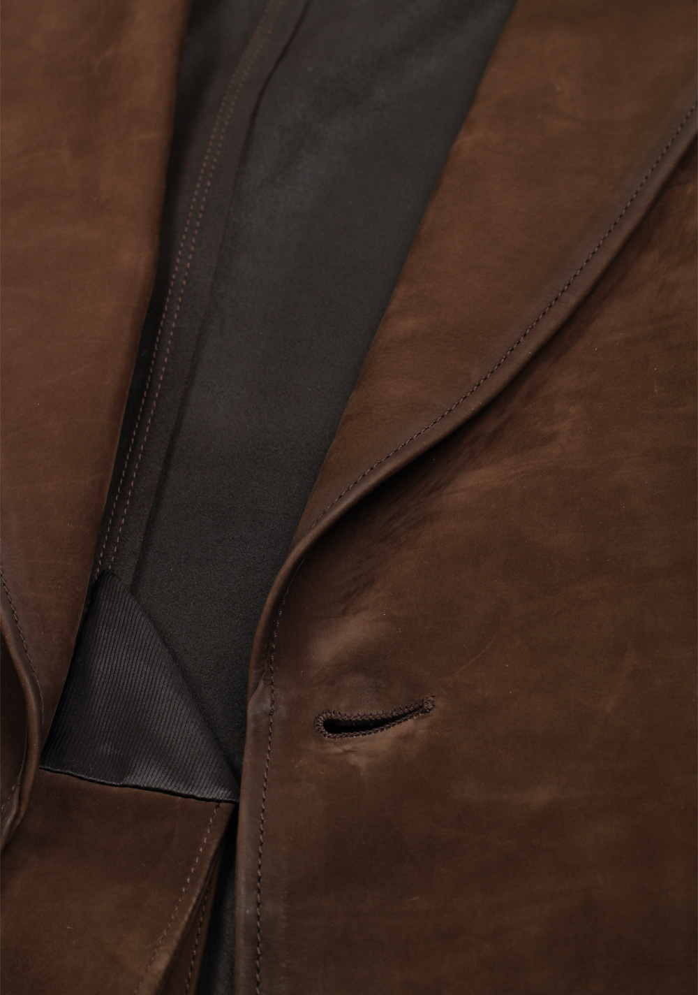 TOM FORD Brown Cashmere Sartorial Leather Suede Jacket Coat Size 54 / 44R U.S. | Costume Limité