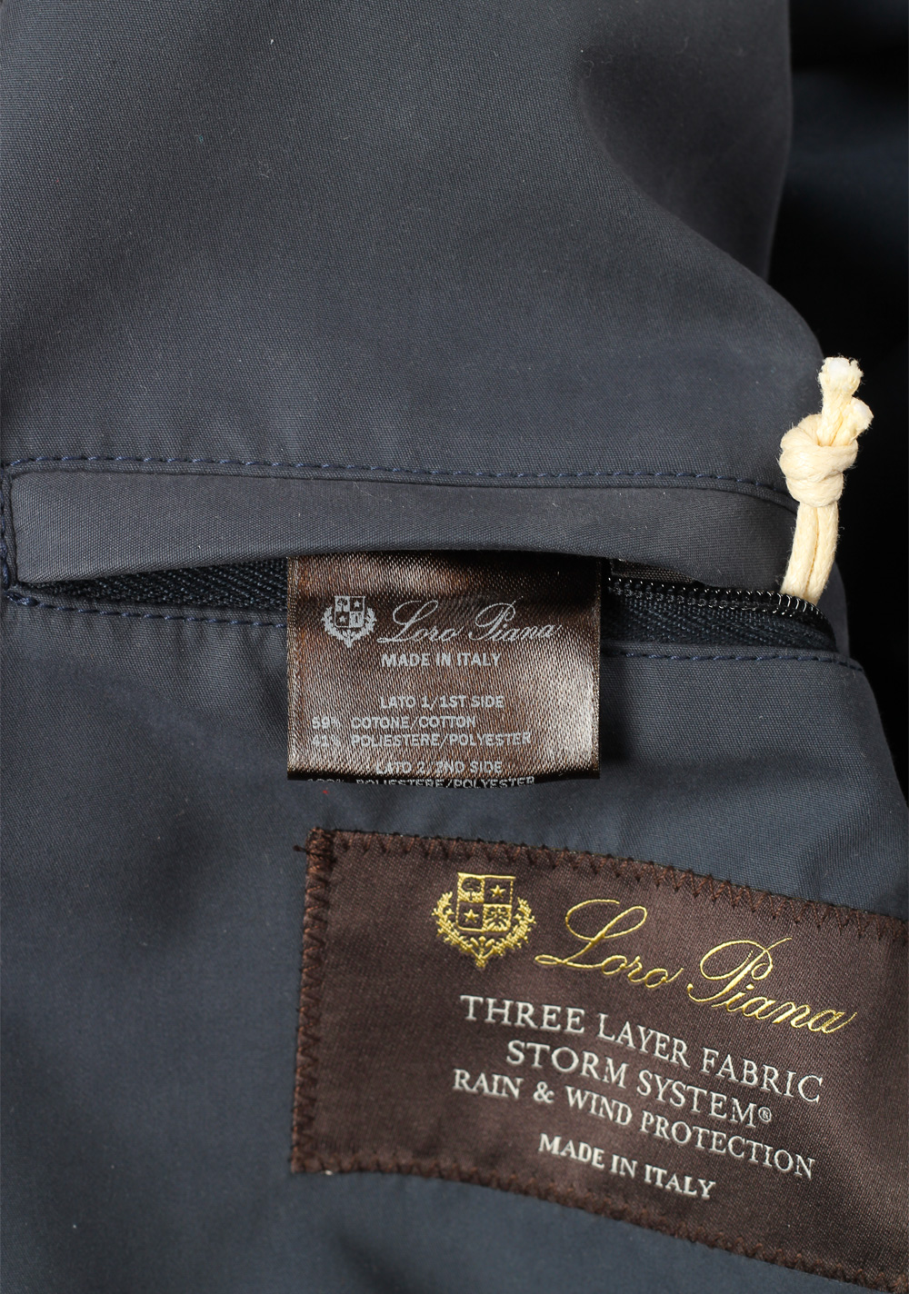 Loro Piana Blue Storm System City Trench Coat | Costume Limité