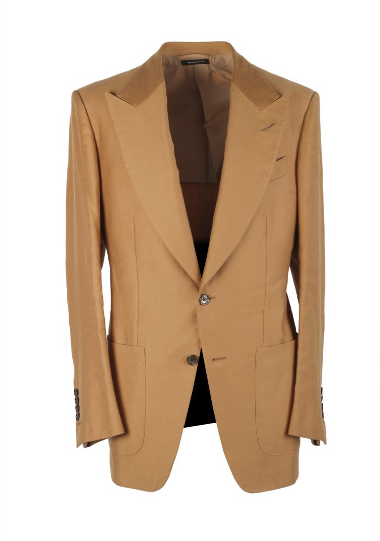 TOM FORD Atticus Sand Suit Size 46 / 36R U.S. In Cotton Linen - thumbnail | Costume Limité