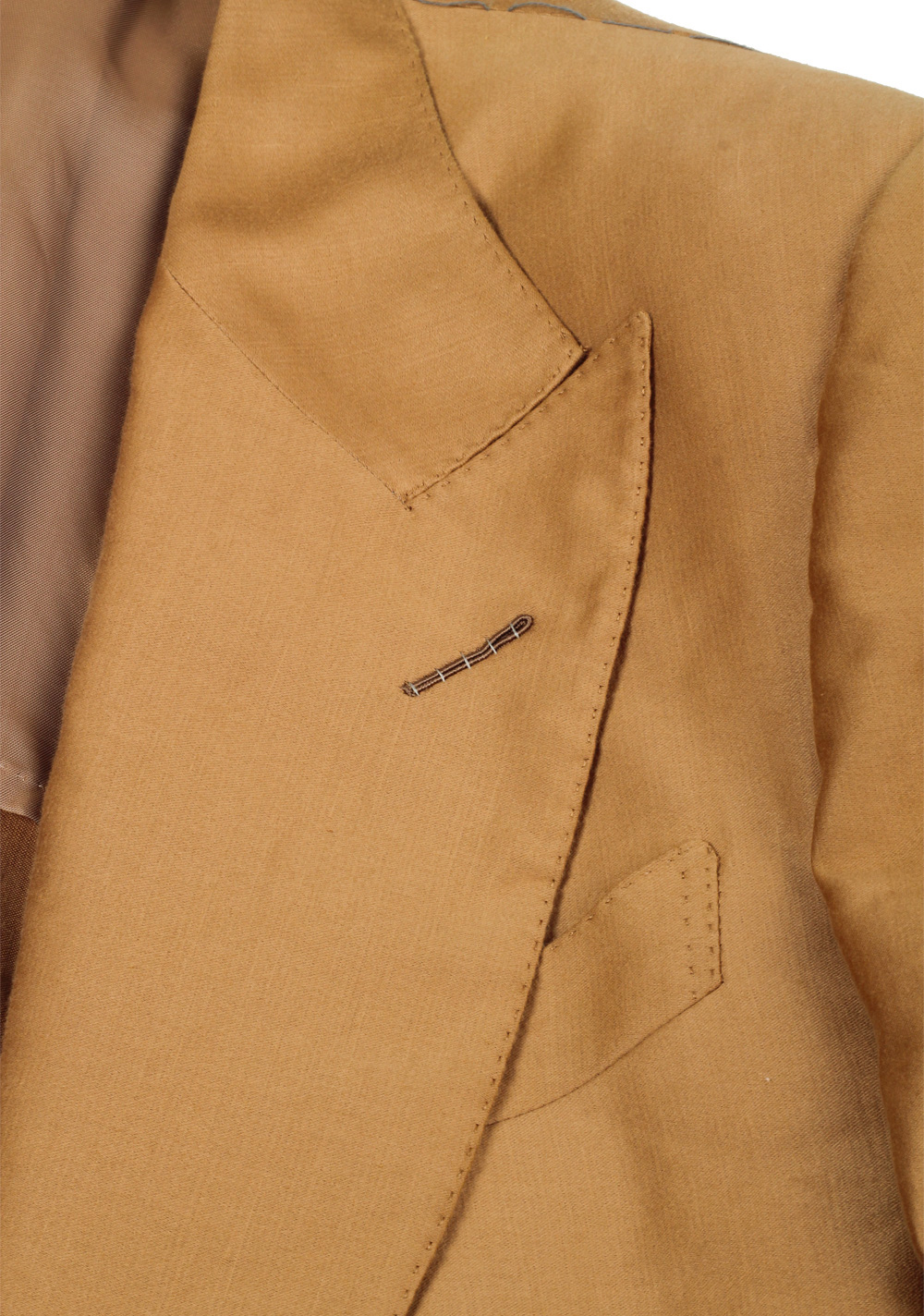 TOM FORD Atticus Sand Suit Size 46 / 36R U.S. In Cotton Linen | Costume Limité