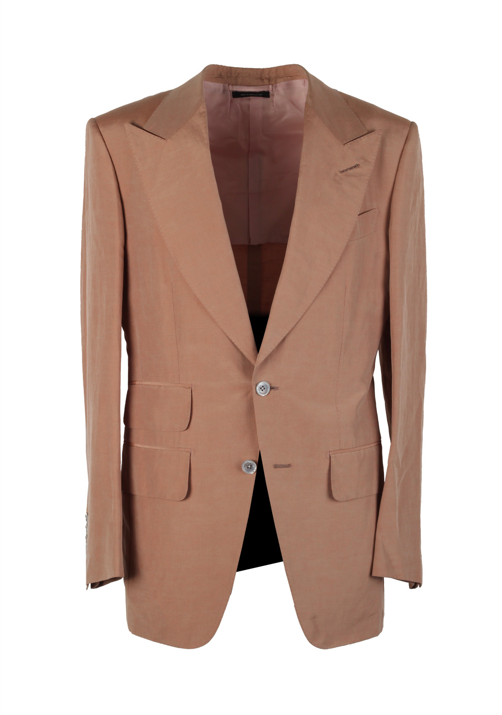 TOM FORD Atticus Brown Suit Size 46 / 36R U.S. In Silk Linen | Costume ...