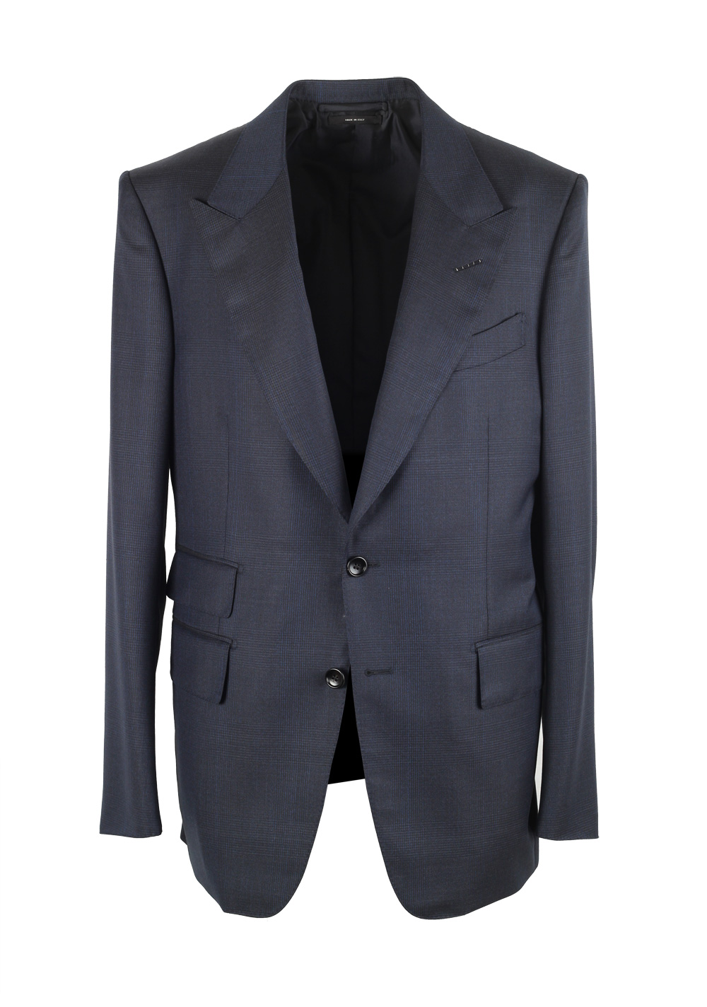 TOM FORD Shelton Checked Blue Suit | Costume Limité