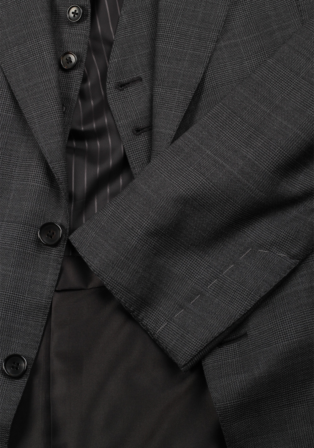 TOM FORD Windsor Gray Checked 3 Piece Suit Size 58 / 48R U.S. Wool Fit A | Costume Limité