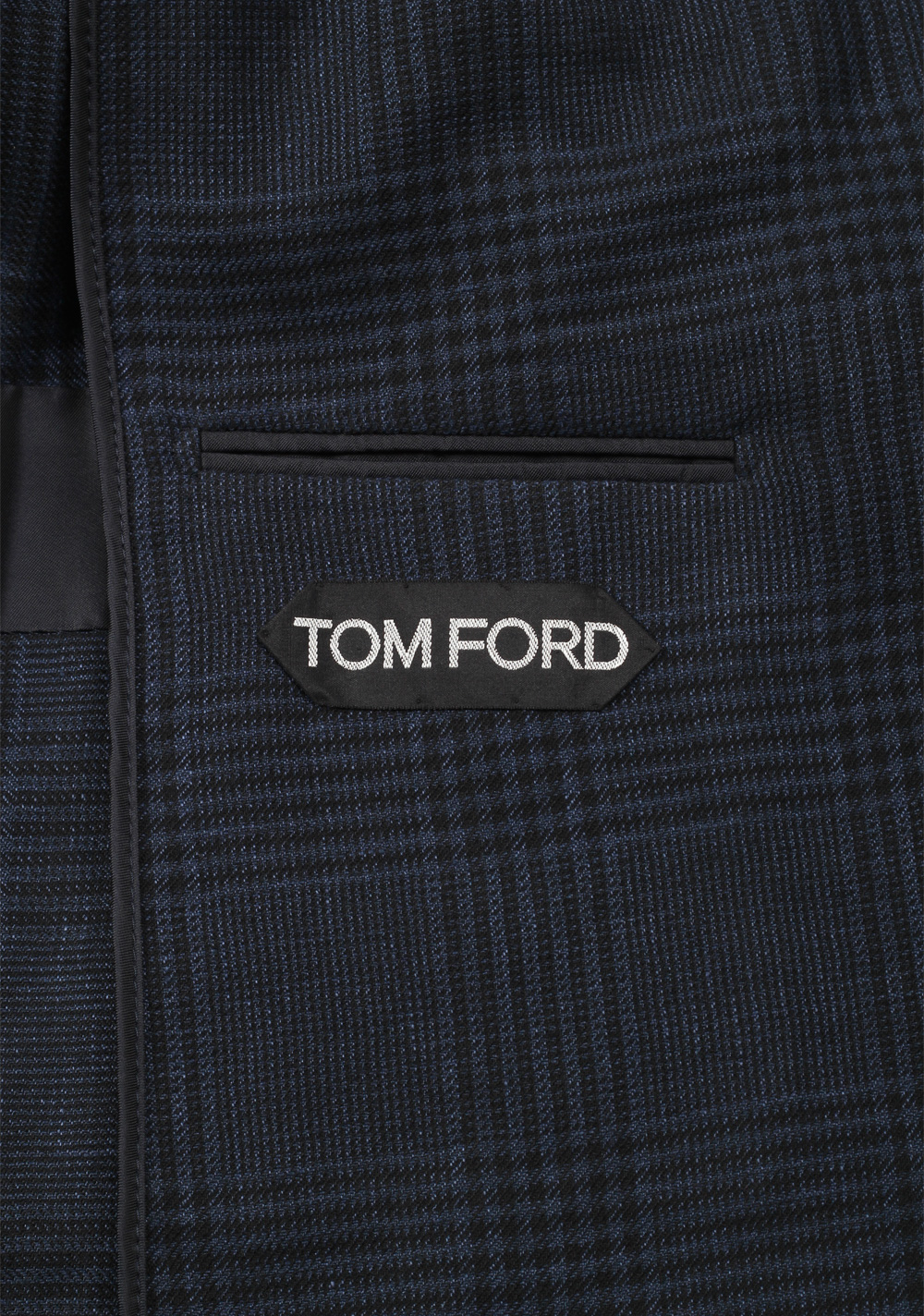 TOM FORD Shelton Blue Checked Sport Coat Size 56 / 46R U.S. | Costume Limité